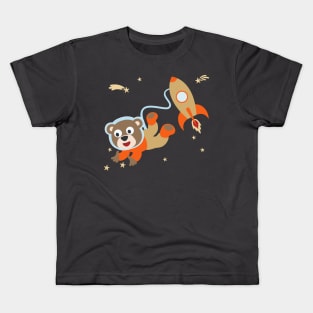 Space monkey or astronaut in a space suit with cartoon style. Kids T-Shirt